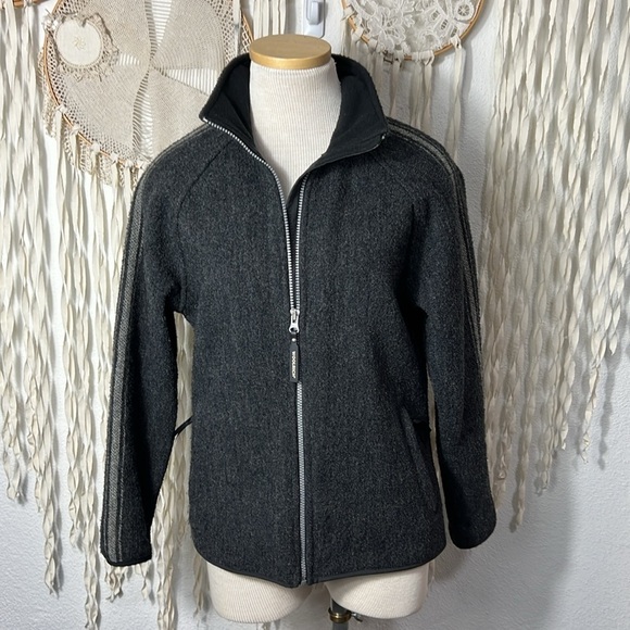 Woolrich Gray Wool Zip Front Jacket Size Small - Picture 5 of 13